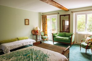 Klassieke tweepersoonskamer, uitzicht op tuin