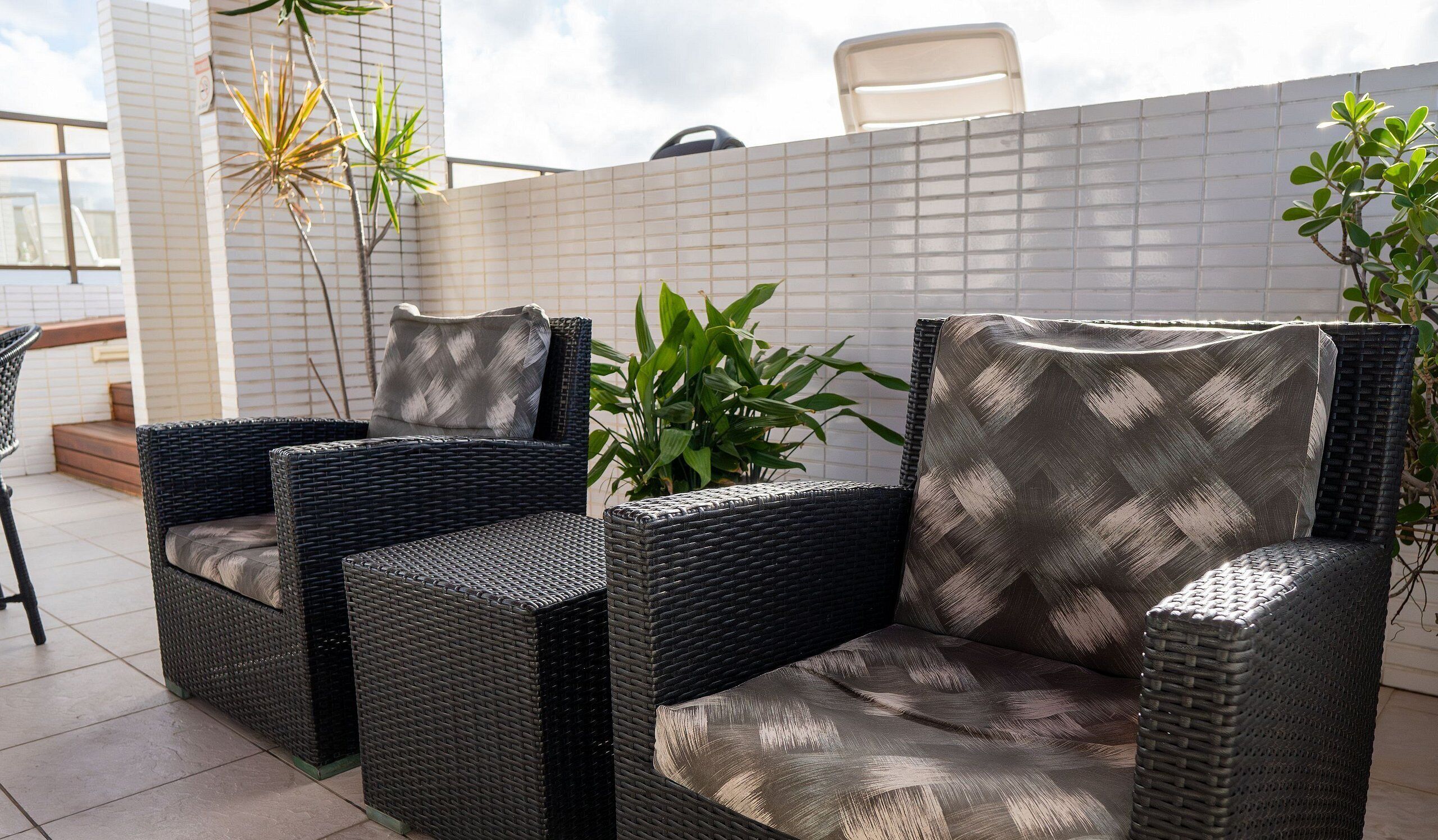 Apartamento conforto | Terraço/pátio