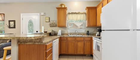 Microwave, oven, stovetop, dishwasher