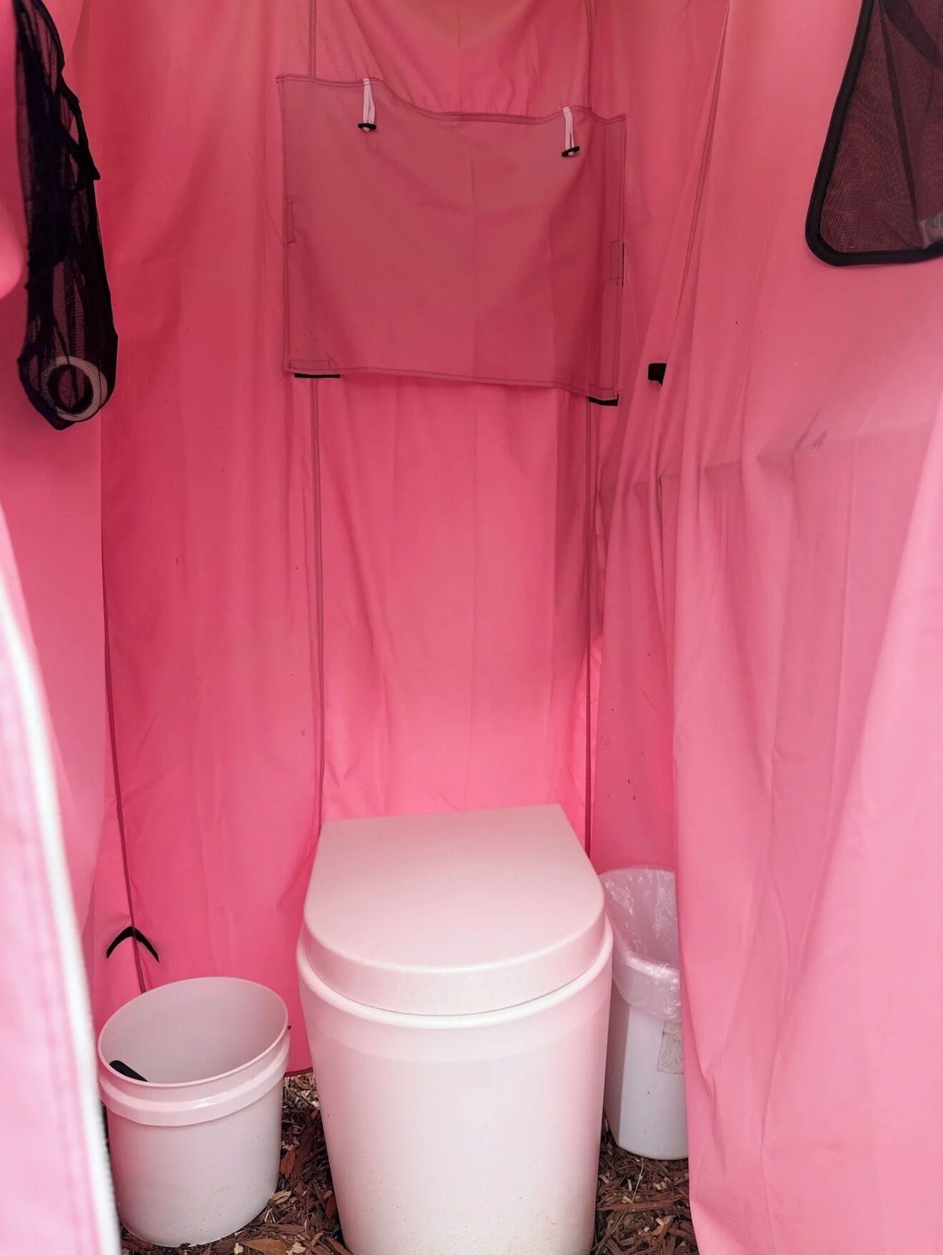 Shower, towels, toilet paper