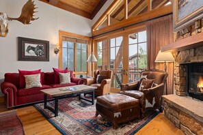 Fireplace - Outpost: Crystal Springs 404 - Has A/C, Ski-In/Ski-Out! (Teton Village)
