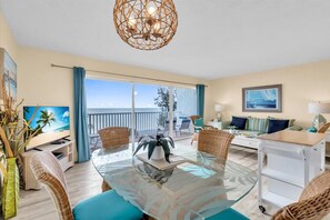 Living area - Sunset and beach view from your balcony Unit 501 (Longboat Key)