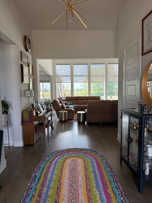 Living area - Luxury 4‑Bedroom Allen Estate with Cool AC & Beautiful Indoor–Outdoor Living (Allen)