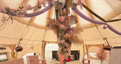 Dollyâs Disco Yurt, fluffy, sheep, llamas, and shaggy cows