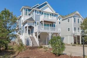 Exterior - JL #714 - Sunset Splendor -  Luxurious Soundfront Home - Hot tub - Elevator (Kill Devil Hills)