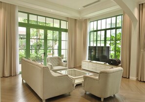 Deluxe Villa, City View | Ruang tamu