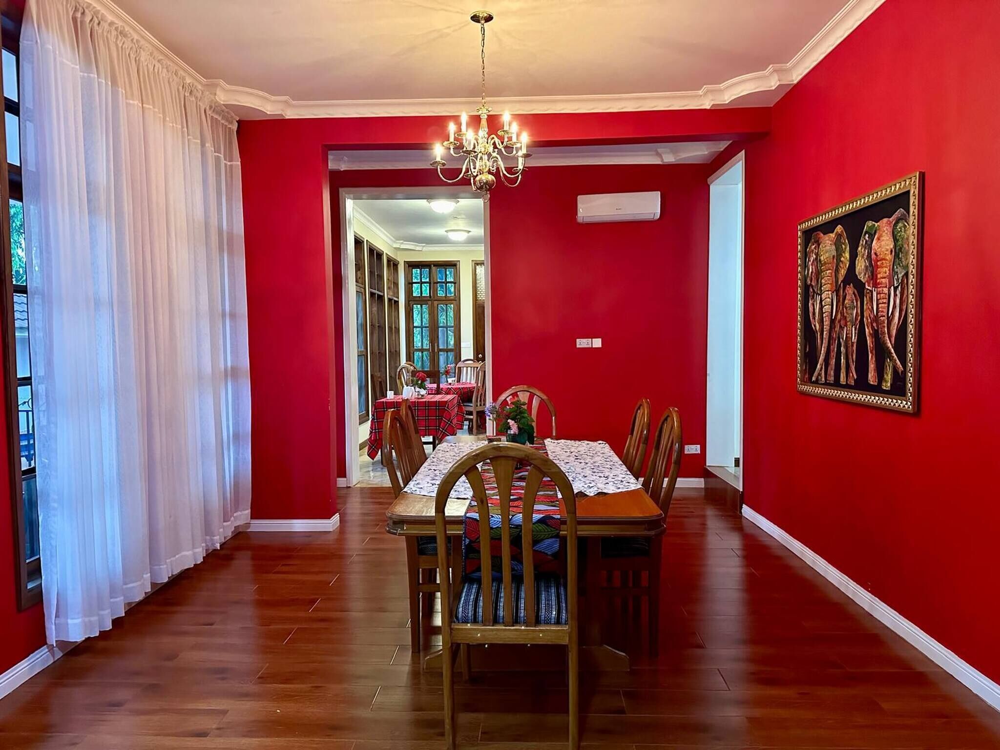 Room, 6 Bedrooms, Smoking, Balcony | Dining room