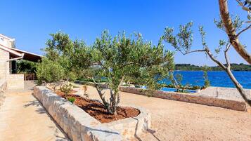 Villa (FourBedroom Beachfront Villa with Poo) | Utendørsbasseng | Sesongbasert utendørsbasseng, bassengparasoller og solsenger