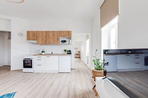 Private kitchen - Modern, bright and spacious apartment (Praha 15)