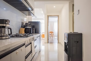 Căn hộ Deluxe, quang cảnh thành phố | Bếp riêng