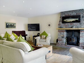 Fernseher, Kamin
