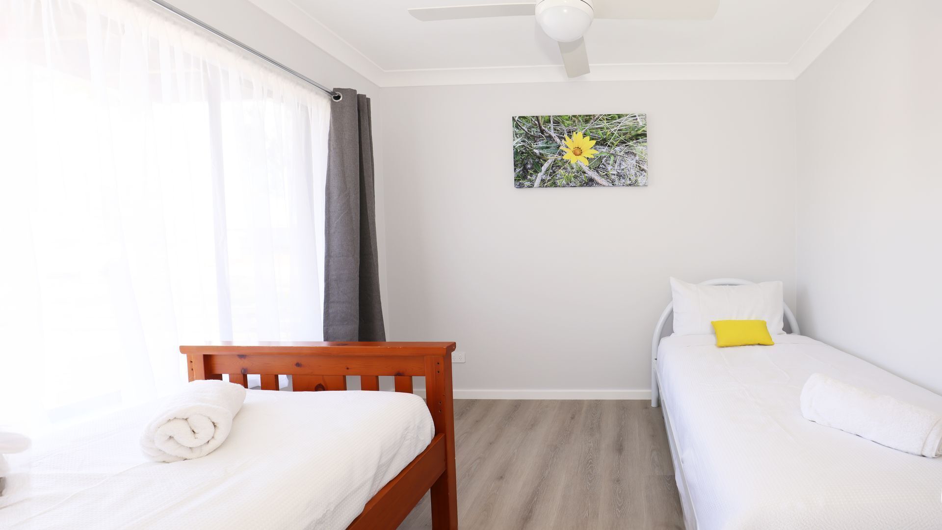 Iron/ironing board, travel crib, free WiFi, bed sheets