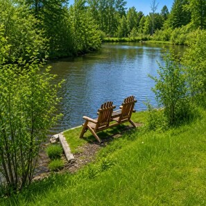 Property grounds - Montana Built Log Cabin built just feet away from the North Branch of the AuSable River. Experience the 100 year old, untouched, cedar forest as well as the plentiful critters that reside there. (Grayling)