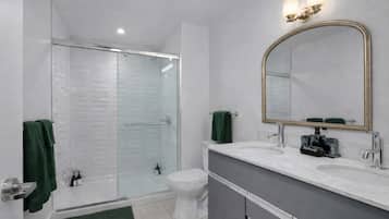 Ducha, secador de pelo y champú