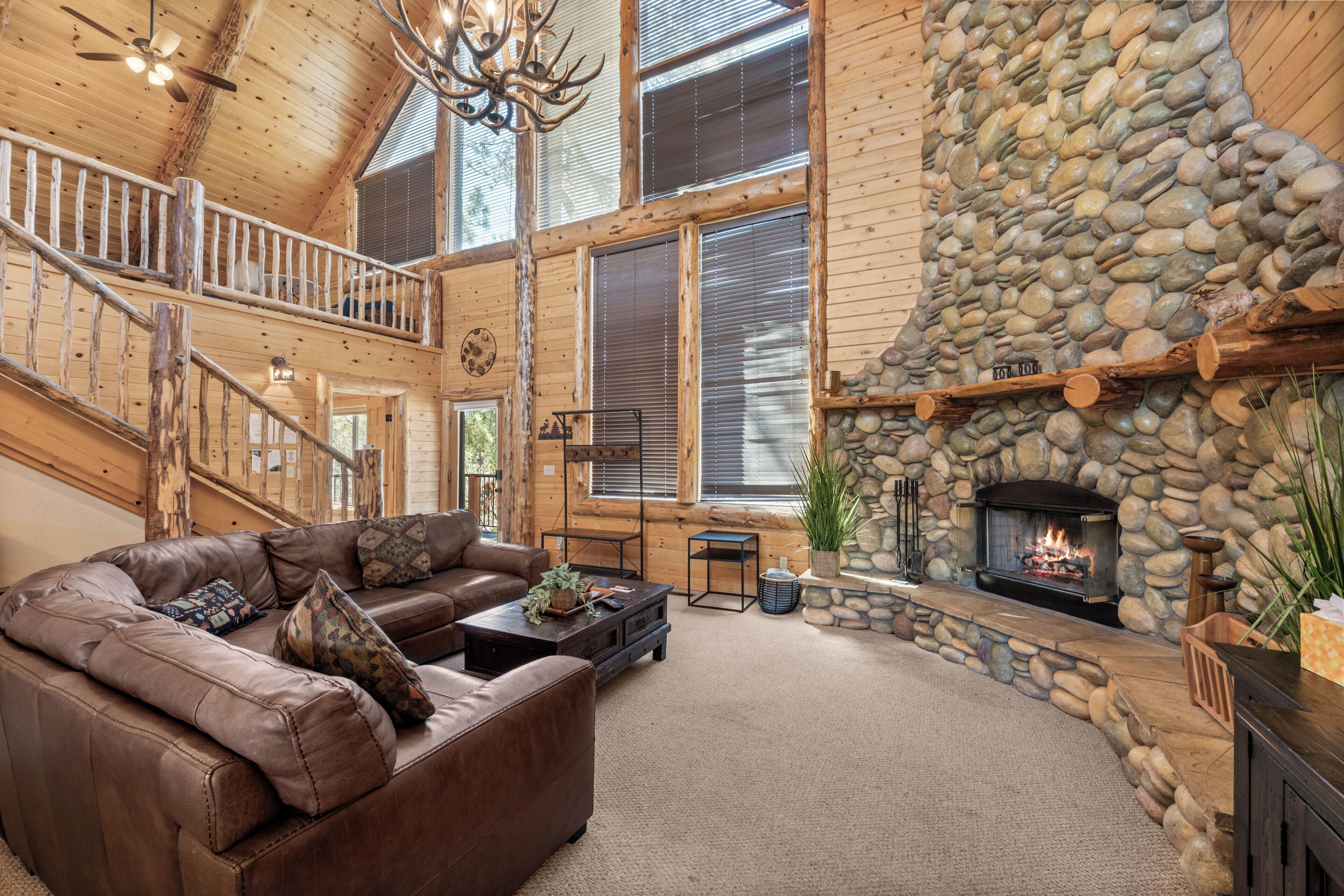 Cabana básico, vista para a montanha | Área de estar