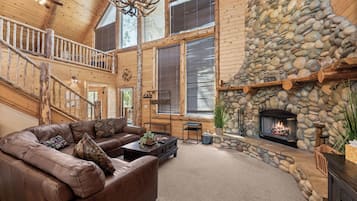 Cabana básico, vista para a montanha | Área de estar