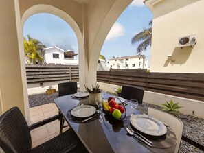 Outdoor dining - Konnos Haven Villa, Cape Greco Escape (Protaras)