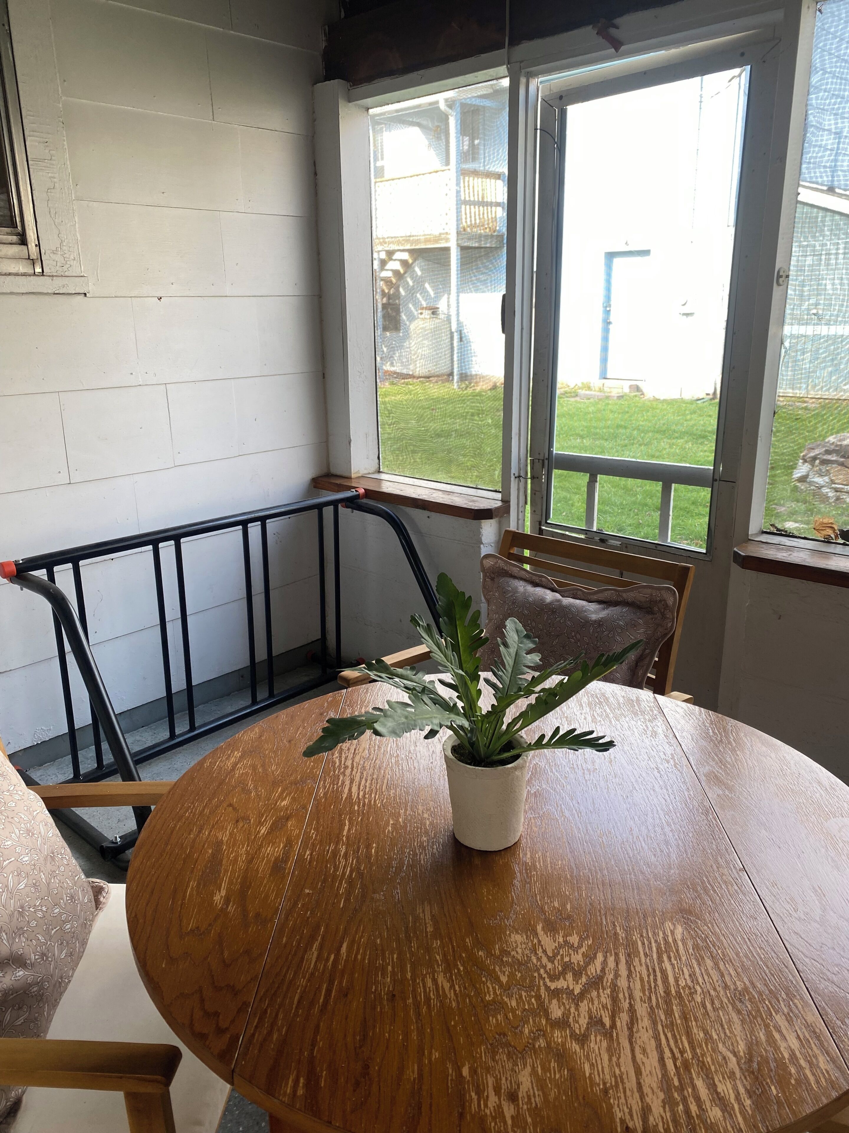 Screened in Porch with Bike Rack
