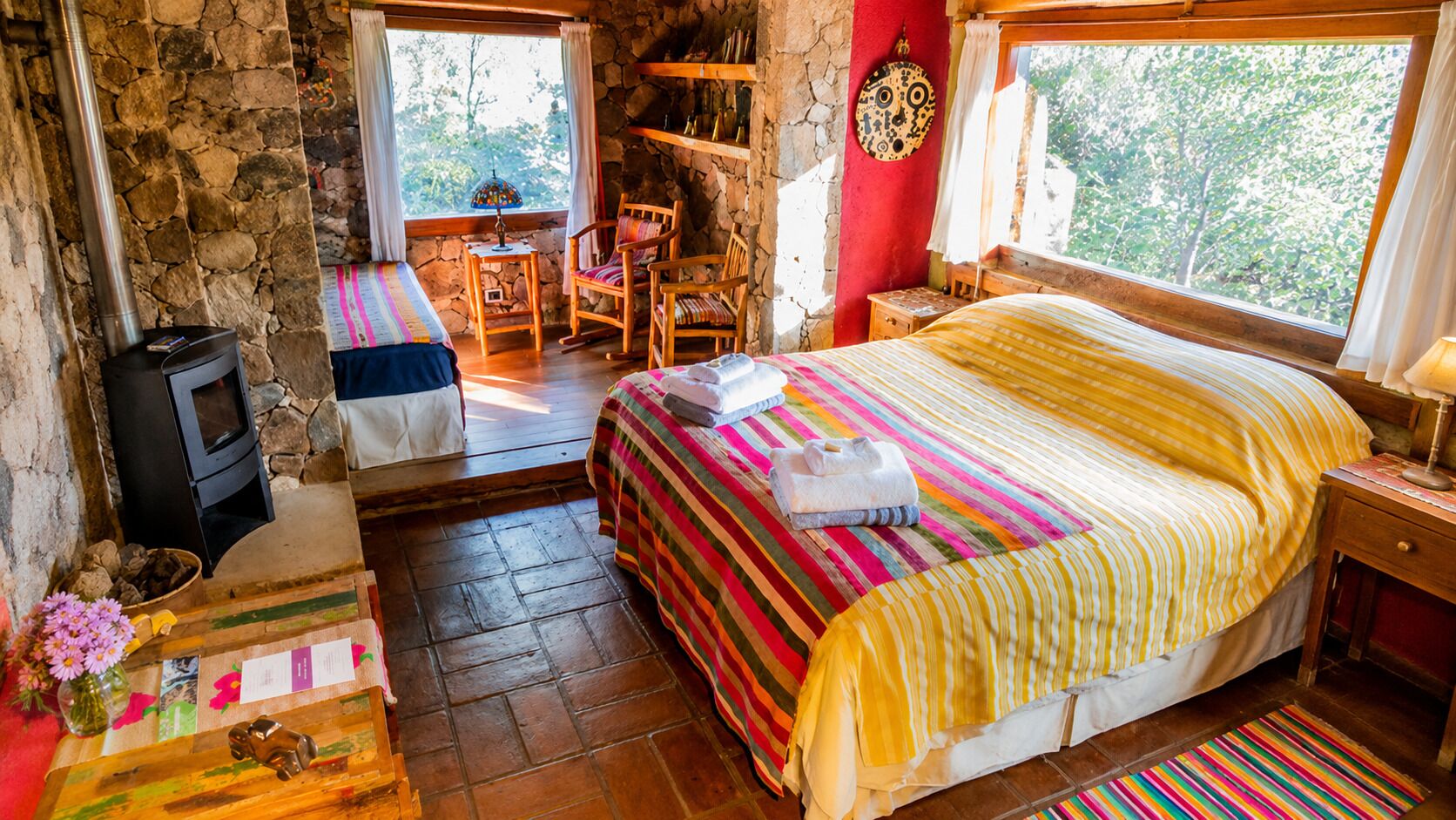 Superior-Doppel- oder -Zweibettzimmer, Terrasse, Blick auf den Innenhof
