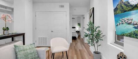 舒适公寓, 1 张大床, 无烟房, 厨房 | 起居区