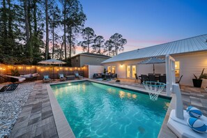 Pool - NEW! Private Pool-5 Miles to 30A-Walk to Beach-Sleeps 9 (Panama City Beach)
