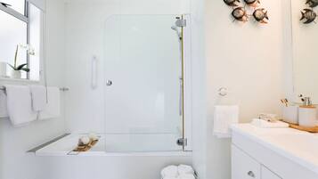 Hair dryer, towels