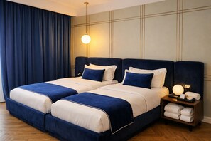 Doppia Deluxe, balcone, vista città | Lenzuola Frette, biancheria da letto di alta qualità