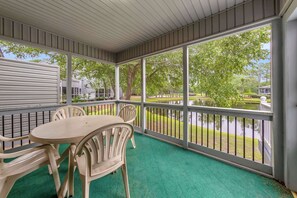 Outdoor dining - Lakefront Condo with Indoor Pool, Hot Tub & Resort Access (New Bern)