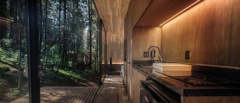 Cabane Familiale, patio, vue montagne | Intérieur