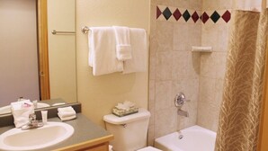 Hair dryer, towels, soap, toilet paper - Resort studio condo 1/2 mile from Main Street in Breckenridge (Breckenridge)