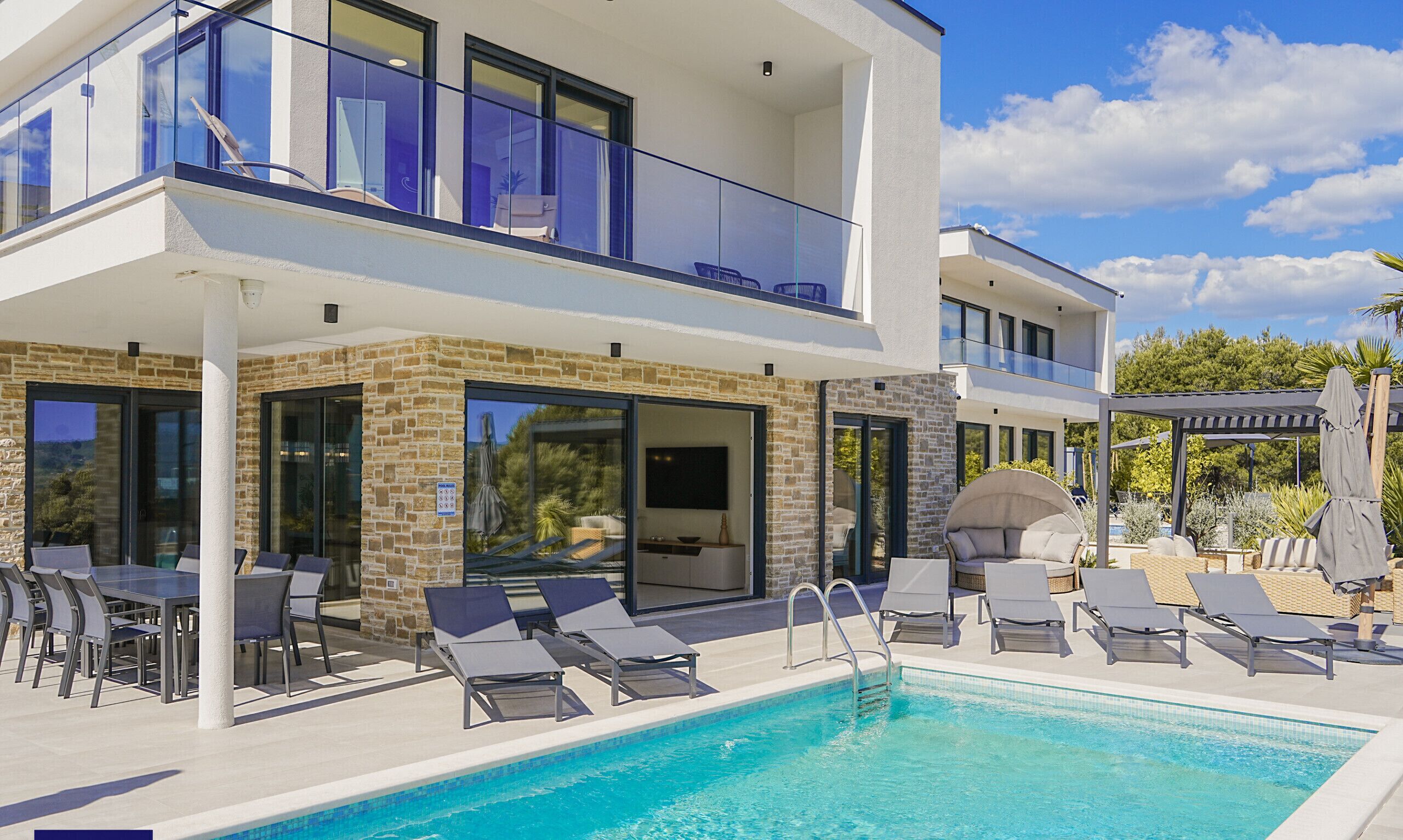 A heated pool