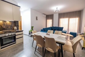 Deluxe-Apartment, Balkon | Eigene Küche