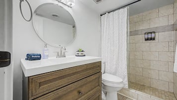 Hair dryer, towels
