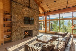 Smart TV, fireplace, books, computer monitors - Pet-Friendly Luxury Home | Summit Sky Ranch | Resort Amenities (Silverthorne)