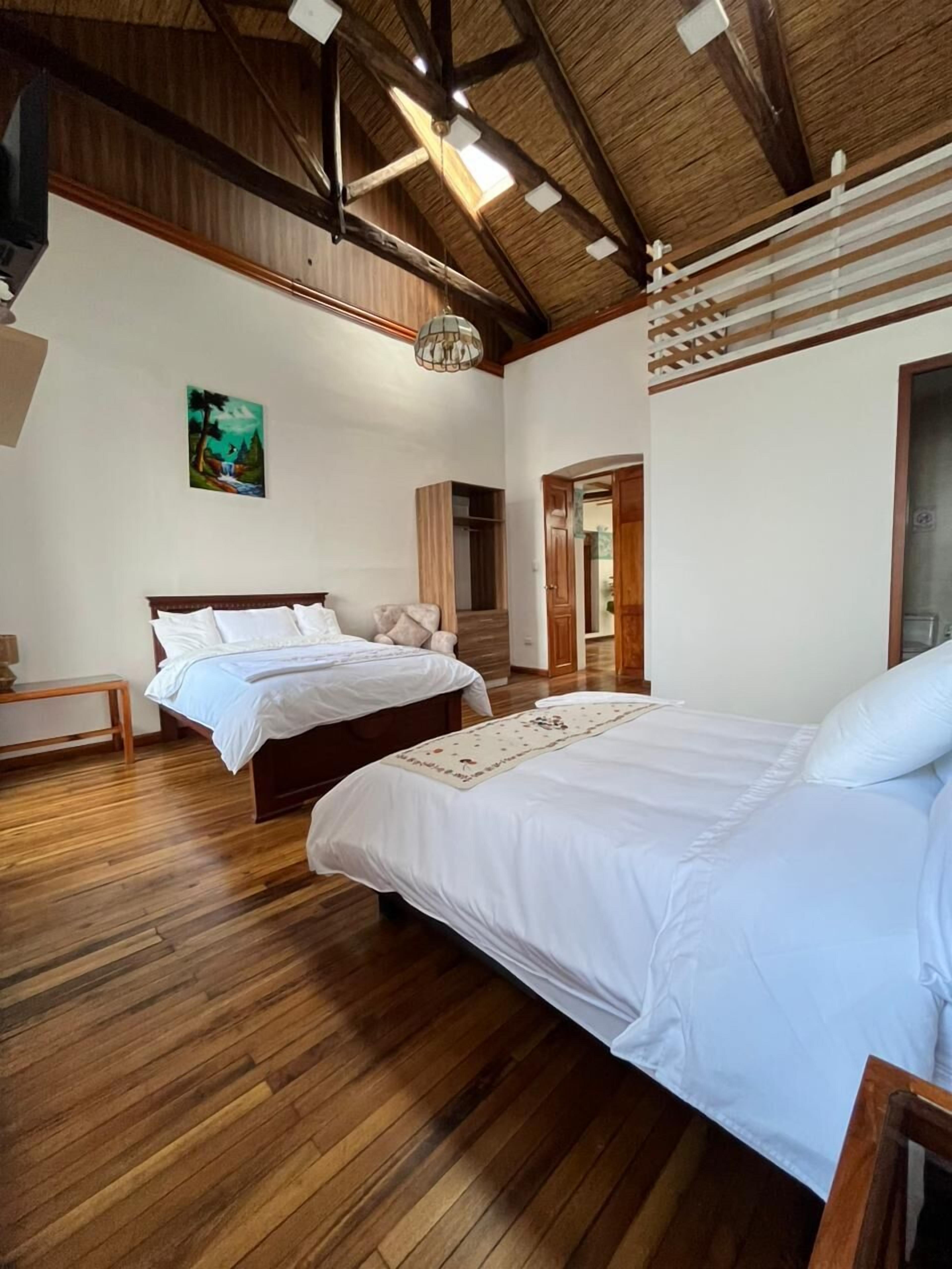 Deluxe Double Room, 2 Double Beds, Balcony | Down comforters, in-room safe, desk, laptop workspace