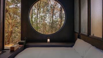 Familiehytte - terrasse - bjergudsigt