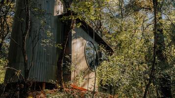 Familiehytte - terrasse - bjergudsigt | Udendørsområde