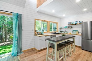 Fridge, microwave, oven, stovetop - The Palm Loft Retreat W/ Ground Floor Walkout Patio 🏝️ (Palm Bay)