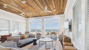 Living area - Pink Sands 1492-Gulf Front Pool-Sleeps 20 (Port Saint Joe)