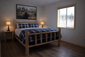 Cabane, vue montagne