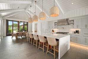 Fridge, microwave, oven, stovetop - Hale Ailani by Alekona Kauai: 4BR Poipu Luxury Home, AC, Pool, Spa (Koloa)