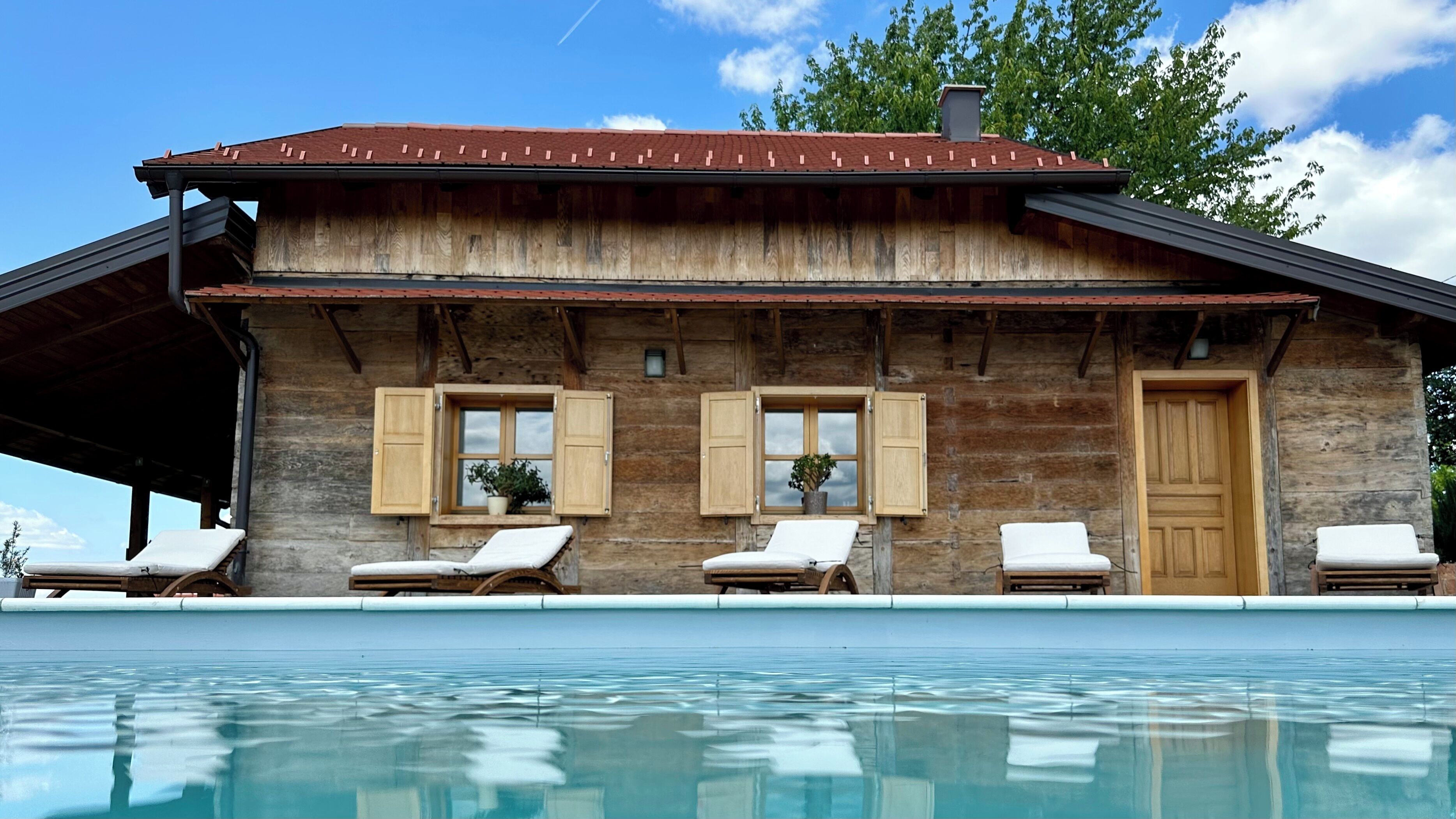 A heated pool