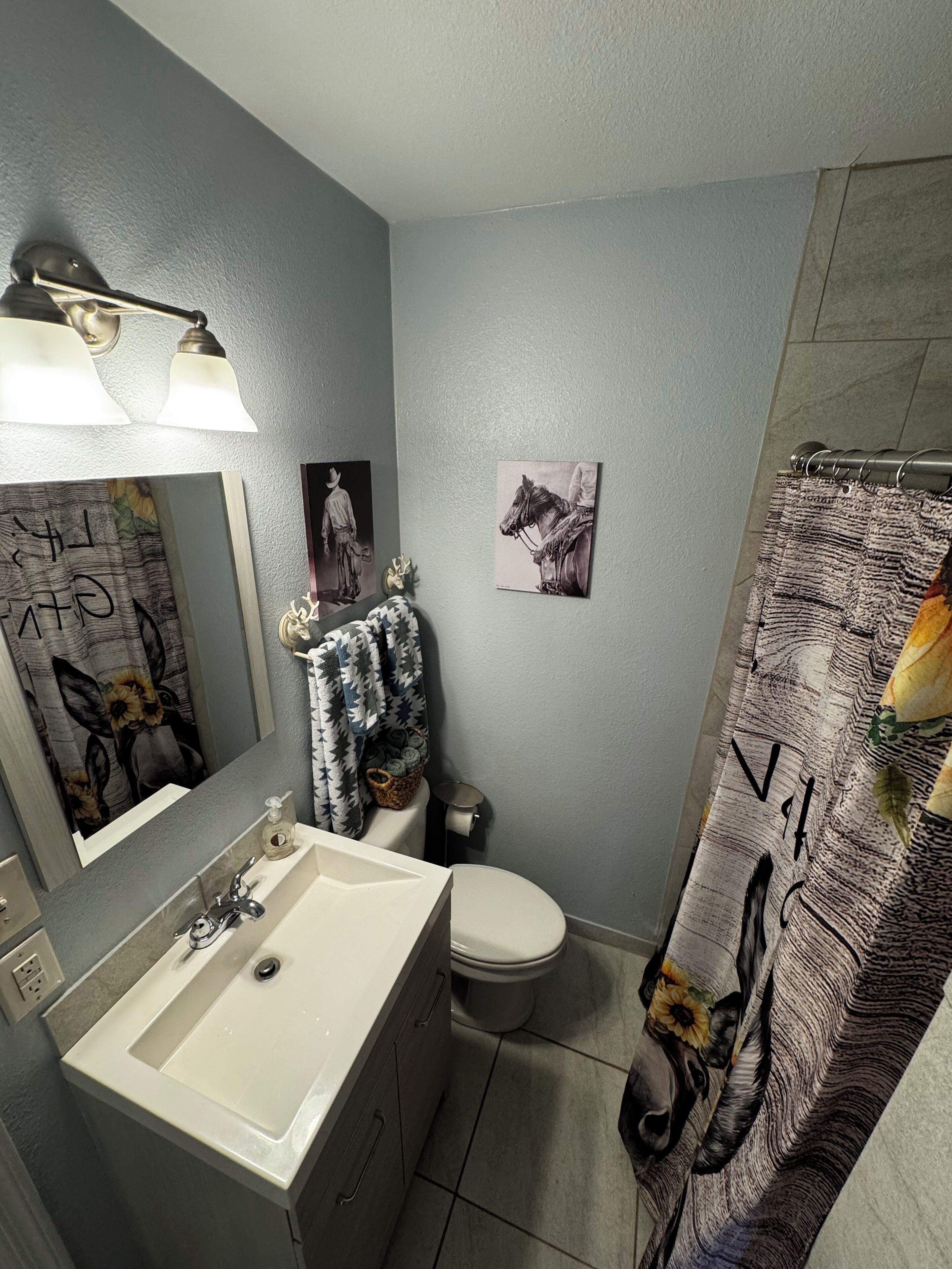 Towels, soap, toilet paper