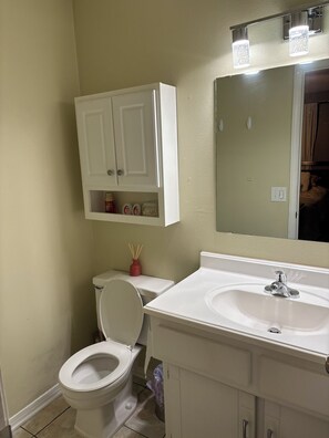 Towels, soap, toilet paper