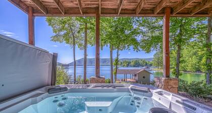 The Lodge on Smith Mountain Lake - Lakefront cabin w/ dock, hot tub & pool table