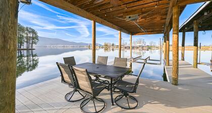 Doc Side - Serene lakefront home with dock, hot tub, pool table & beautiful views