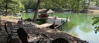 Humble Hideaway - Inviting lakefront home with firepit, balcony & W/D - dog-friendly