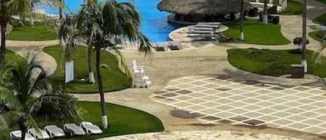 Deluxe Apartment, Balcony, Ocean View | Pool