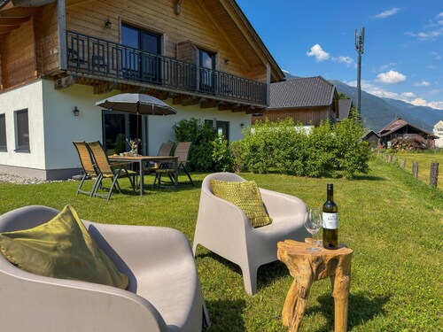 Chalet with sunshower and a panoramic view