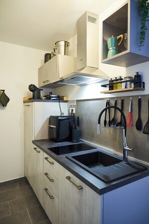Private kitchen -  A cozy, stylish, and newly renovated gem in the heart of old town Buzet. (Buzet)